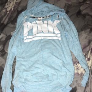 pink sky blue beach cover up size s